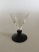"Jane" 
Blackfooted 
Liqueur Glass 
with ingraved 
grapes. 
Holmegaard. 8.5 
cm H. 5.5 cm 
diameter. ...