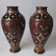 Pair of antique 
Chinese 
cloissonne 
vases, 19th 
century. 
Polycrom 
decoration with 
Ho bird. ...