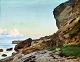 Jespersen, 
Henrik (1853 - 
1936) Denmark: 
A coast. Oil on 
canvas. Signed: 
Mongram. 39 x 
59 ...