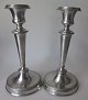 Pair of pewter candlesticks, 1838, Germany. With smooth stem. Decorations on foot. Height: 20 ...