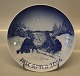 Bing and 
Grondahl 
Christmas  
Plate 2014 
Design Jørgen 
Nielsen, Sledge 
ride in the 
snow. - Marked 
...