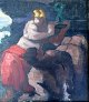 Stuhr, William 
Siiger (1882 - 
1958) Denmark: 
Religious 
scene. Oil on 
canvas. Signed: 
Will. ...