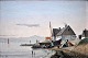 Danish artist 
(19th century): 
From the North 
Sealand coast. 
Oil on 
cardboard. 
Signed: CM 18 x 
27 cm.