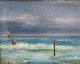 Bille, Vilhelm 
(1864 - 1908) 
Denmark: Sea. 
Oil on canvas. 
Signed. Vilh. 
Bille. 28 x 36 
cm.
Framed.