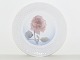 Royal 
Copenhagen Art 
Nouveau plate 
decorated with 
rose on dotted 
form.
The factory 
mark ...