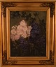 E. C. Ulnitz: 
Pink and purple 
stocks. Well 
listed danish 
artist.
Oil on canvas. 

Signed and ...