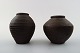 Danish 
ceramist. Two 
ceramic vases.
Measures 9 cm. 
(tallest)
In perfect 
condition.
Unsigned.