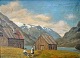 Schütte, Oscar 
(1837 - 1913) 
Denmark. Two 
playing 
children. 
Norway. Oil on 
canvas. Signed: 
OS 28 ...