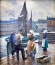 Bjulf, SC (1890 
- 1958) 
Denmark: 
Fishermen on 
Old Strand. Oil 
on canvas. 
Signed: Bjulf. 
60 x 52 ...