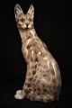 Rare porcelain 
figure of a 
Serval from 
Dahl Jensen - 
Denmark. (DJ) 
factory 2nd. 
Height: 25.5cm.