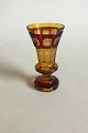 Glass Vase, 
Red, Yellow and 
Engraved. 
Measures 18.4 
cm / 7 1/4 in.