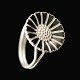 Bernhard Hertz. 
Danish Sterling 
Silver Daisy 
Ring with Black 
Enamel 18 mm.
Designed and 
crafted ...