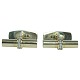 A pair of 14k 
gold cufflinks, 
each set with 
nine 
brillant-cut 
diamonds. 
Brillants 
weighing ...