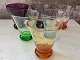 Cocktail glass with cuts, NB! only 4 pieces in pink left, 8cm high, 7cm in diameter *Good condition*