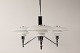 Poul Henningsen (1894 - 1967)Academy Chandelier with chromed frame 3 arms with white opal ...