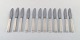 Horsens 
Denmark: 
"Funkis III". 
Set of 12 fruit 
knives.
Art deco 
silver cutlery 
1937.
Measures ...