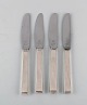 Horsens 
Denmark: 
"Funkis III". 4 
pcs. Lunch 
knife.
Art deco 
silver cutlery. 
1930/40 ...