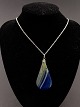 Sterling silver 
necklace 60 cm. 
with polished 
pendant 3 x 6 
cm. No. 344189