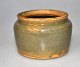 Chinese jar 
19./20. year. 
Glazed clay. 
Greenish glaze. 
Height: 5 cm. 
Dia: 8 cm.
Great 
condition!