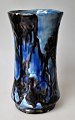 Vase, 8, Roskilde Lervare factory, approx. 1915-1920, Denmark. Decorated in blue and brown ...