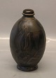 Bing & Grondahl 
Stoneware B&G 
1704 Lidded 
Vase with 
flower pattern 
in relief Brown 
Glaze 21 cm  
...