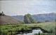 Danish artist 
(19th century): 
A river. Oil on 
canvas. Verso 
signed: Carl 
Rasmussen. 19 x 
29.5 ...