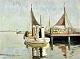 Nielsen, Marius 
(19th Century) 
Denmark. Aarhus 
harbour.
Oil on canvas. 
48 x 65 cm. 
Signed: M. ...