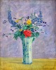 Madsen, Viggo 
(1885 - 1954) 
Danmark. 
Opstilling med 
blomster.
Olie på 
lærred. 61 x 78 
cm. ...
