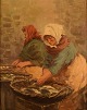 S. C. Bjulf: 
Fish mongers.
Oil on canvas.
Signed Bjulf.
Measures: 37 
cm. x 30 cm. 
The frame ...