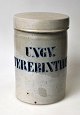 Antique 
pharmacy jar 
with lid, 19th 
century. 
Germany. Gray 
stoneware with 
blue text. The 
text: ...