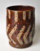 Danish artist 
(20th century): 
Vase. 
Stoneware. 
Brown Glazed. 
Signed. H: 15 
cm.