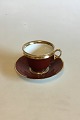 Carl Tielsch / 
Altwasser Dark 
red Coffee cup 
with gold. From 
1875-1909. 
Measures cup: 
7.5 cm / 2 ...