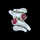 Georg Jensen. A 
pair of 18k 
White Gold 
Rings with 
diamonds 0.20ct 
and Rubelit 
Tourmalin #1263 
- ...
