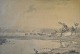 Aagaard, Carl 
Frederik (1833 
- 1895) 
Denmark: Scene 
from the 
Dyrehaven. 
Tusch. 
Unsigned. Verso 
...