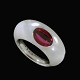 Georg Jensen. 
18k White Gold 
Ring with 
Rubelit #1492 - 
Eclipse 
Designed by 
Kim Buck.
Stamped ...