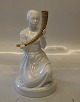 12242 RC Girl 
with the Golden 
horn 23 cm 
Holger 
Christensen 
Blanc de chine 
Gold paint on 
the ...