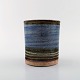Helle Allpass 
(1932-2000). 
Vase of glazed 
stoneware 
decorated with 
beautiful brown 
and blue ...