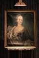 Decorative, 
1800s portrait 
oil painting on 
canvas by Queen 
Juliane Marie 
(1729-1796) 
married to ...