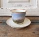 Antique Royal 
Copenhagen cup 
decorated with 
landscape from 
1850-98
Stamp: the 
three waves. 
...