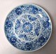 Chinese plate, 
blue / white, 
19th century. 
Decorated with 
geometric 
patterns. 
Decorated on 
the ...