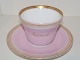 Bing & Grondahl 
Rare, large 
pink coffee cup 
with saucer 
with 
"BEDSTEMODER" 
on side ...