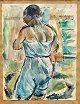 Johansen, Einar (1893 - 1965) Denmark: A woman. Watercolor. Signed: Monogram 1933. 65 x 50 ...