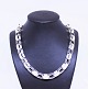 Long and wide 
necklace of 925 
sterling 
silver.
62 cm and 1 x 
0,6 cm.