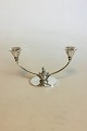 Georg Jensen 
Sterling Silver 
Two-Branch 
Candlestick No 
673A. Measures 
22 cm / 8 21/32 
in. x 12.5 ...