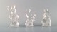 Lalique. Three 
female figures 
in clear art 
glass. 1960's.
In very good 
...
