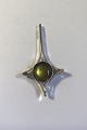 Finnish 
Sterling Silver 
Pendent with 
olive-coloured 
stone Measures 
5.6 cm x 3 
cm(2.20 in x 
1.18 ...
