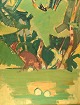 Hans Øllgaard 
(b. 1911, d. 
1969). Abstract 
modernist 
landscape. Oil 
on canvas. 1950 
/ ...