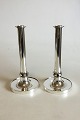 Evald Nielsen Sterling Silver A pair of candlelight Holders