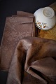 13 pcs. Beautiful old French damask woven linen napkins in beautiful brown color.Each napkin ...