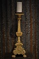 Antique French 
altar 
candlestick in 
carved wood 
with a super 
fine patina and 
remnants of old 
...
